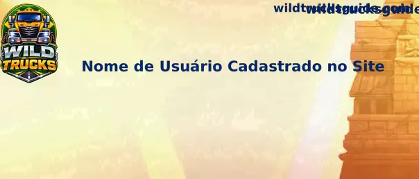 Nome de Usuário Cadastrado no Site